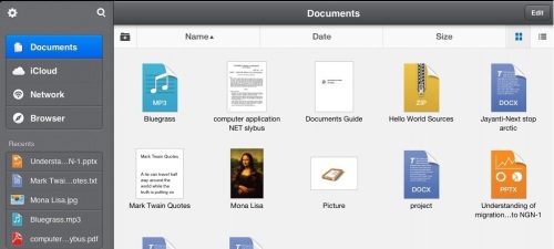 Documents user Interface